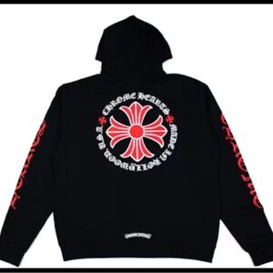 Chrome hearts made in Hollywood plus cross zip up hoodie replica